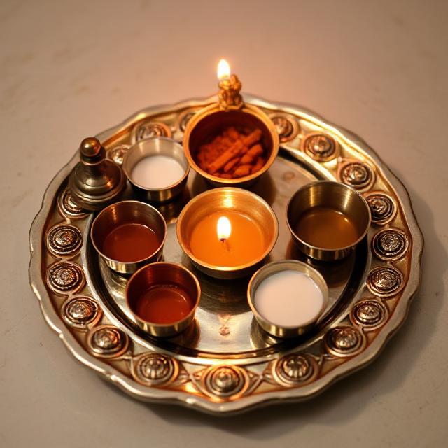 Bhakti Bhoj – Pooja Thali Collection with Sacred Symbols
